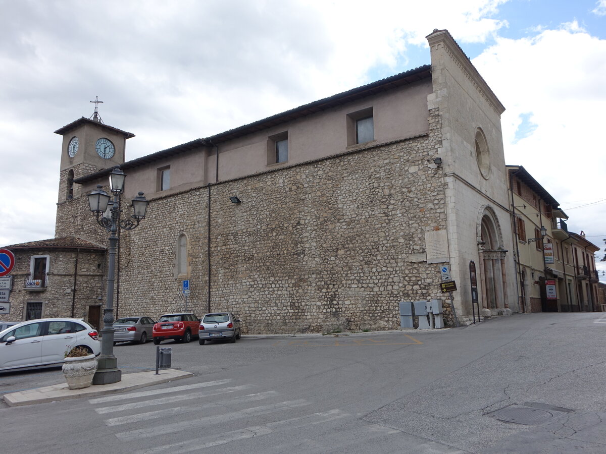 Celano, Pfarrkirche San Francesco, erbaut ab 1345 (19.09.2022)