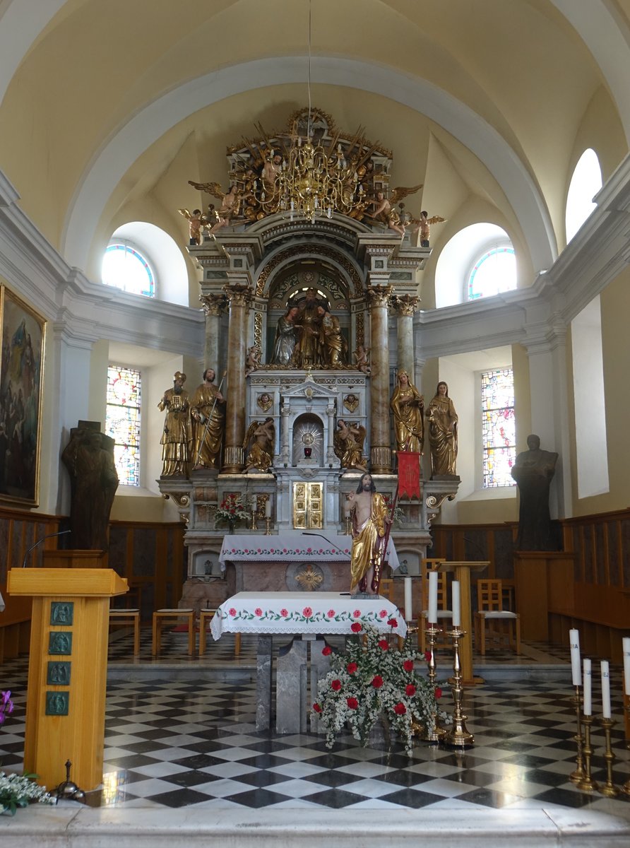 Celje, barocker Hochaltar in der Wallfahrtskirche St. Josef (04.05.2017)