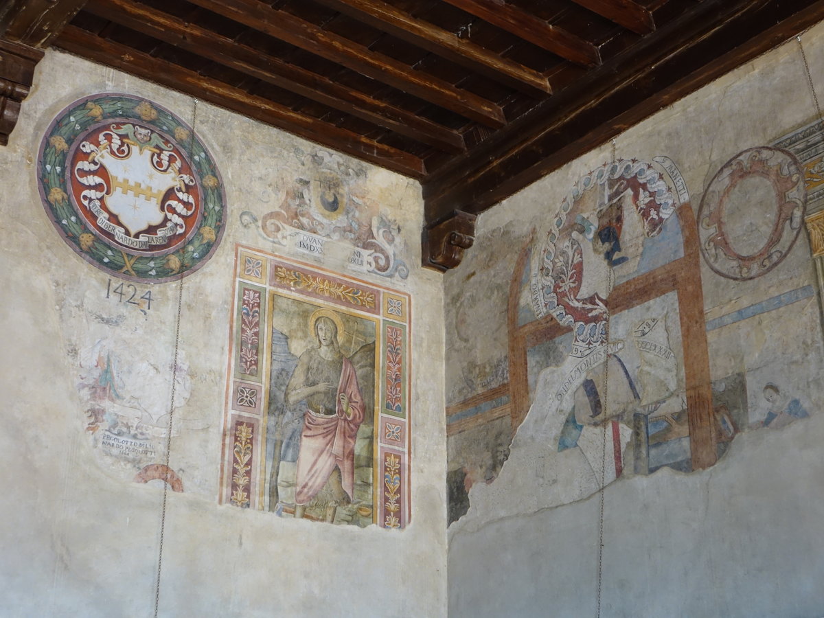 Certaldo, gotische Malereien im Palazzo Pretorio (17.06.2019)
