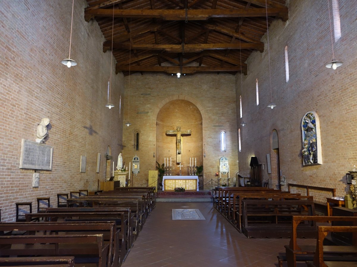 Certaldo, Innenraum der Pfarrkirche Jacopo e Filippo (17.06.2019)