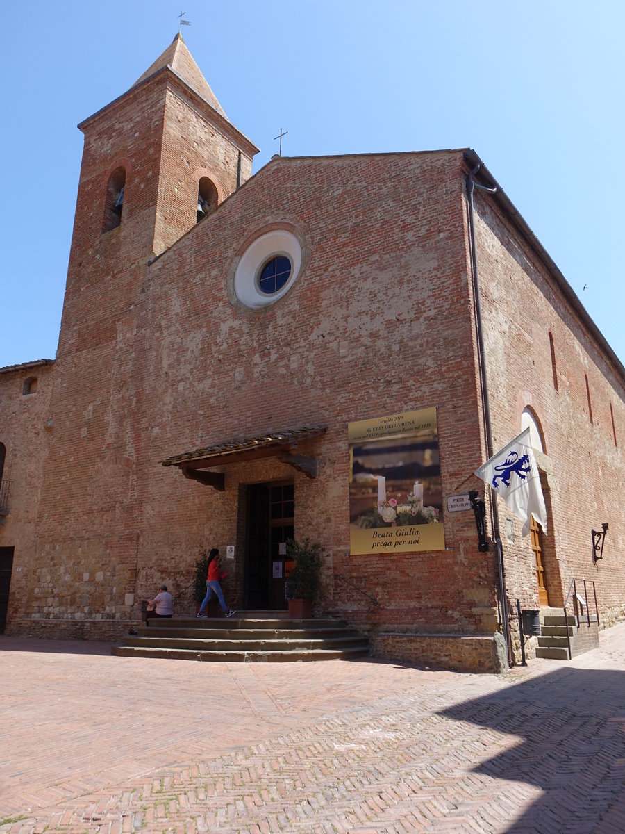 Certaldo,  Kirche SS Jacopo e Filippo, erbaut im 12. Jahrhundert (17.06.2019)