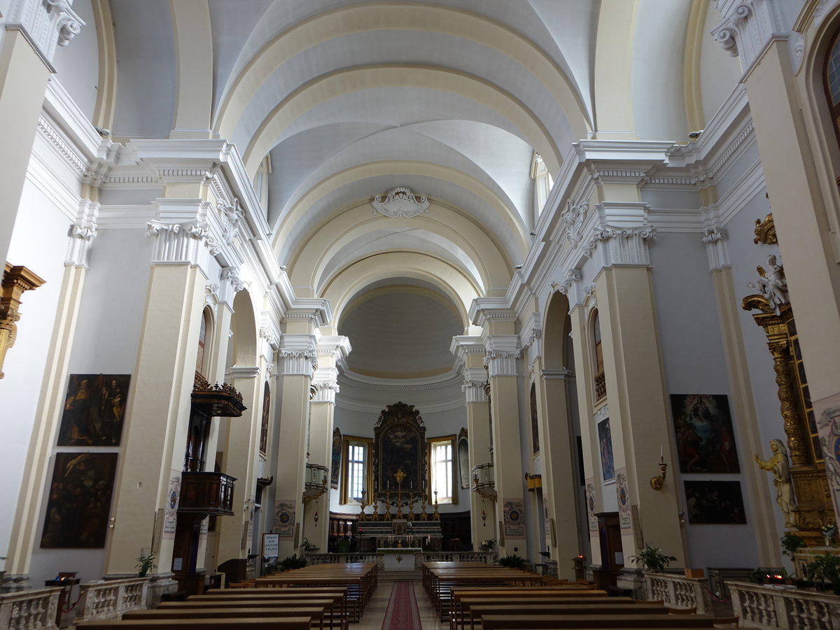 Cesena, barocker Innenraum der Pfarrkirche San Domenico (21.09.2019)