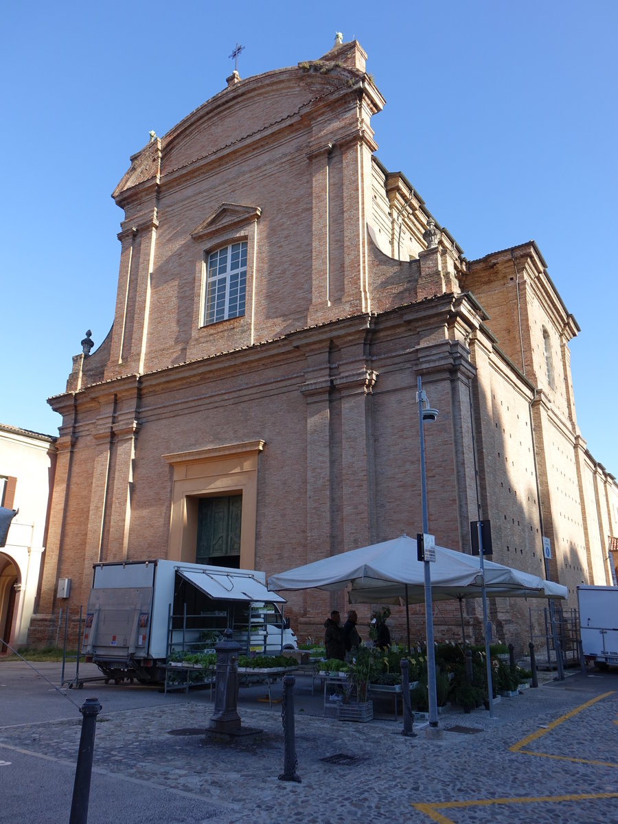 Cesena, Pfarrkirche San Domenico in der Viale Mazzoni, erbaut von 1706 bis 1722 durch Francesco Zondini (21.09.2019)