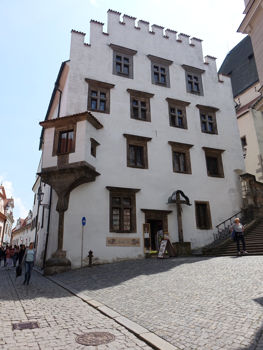 Cesky Krumlov/Krumau, Gebude Kaplanka in der Horni Strae (26.05.2019)