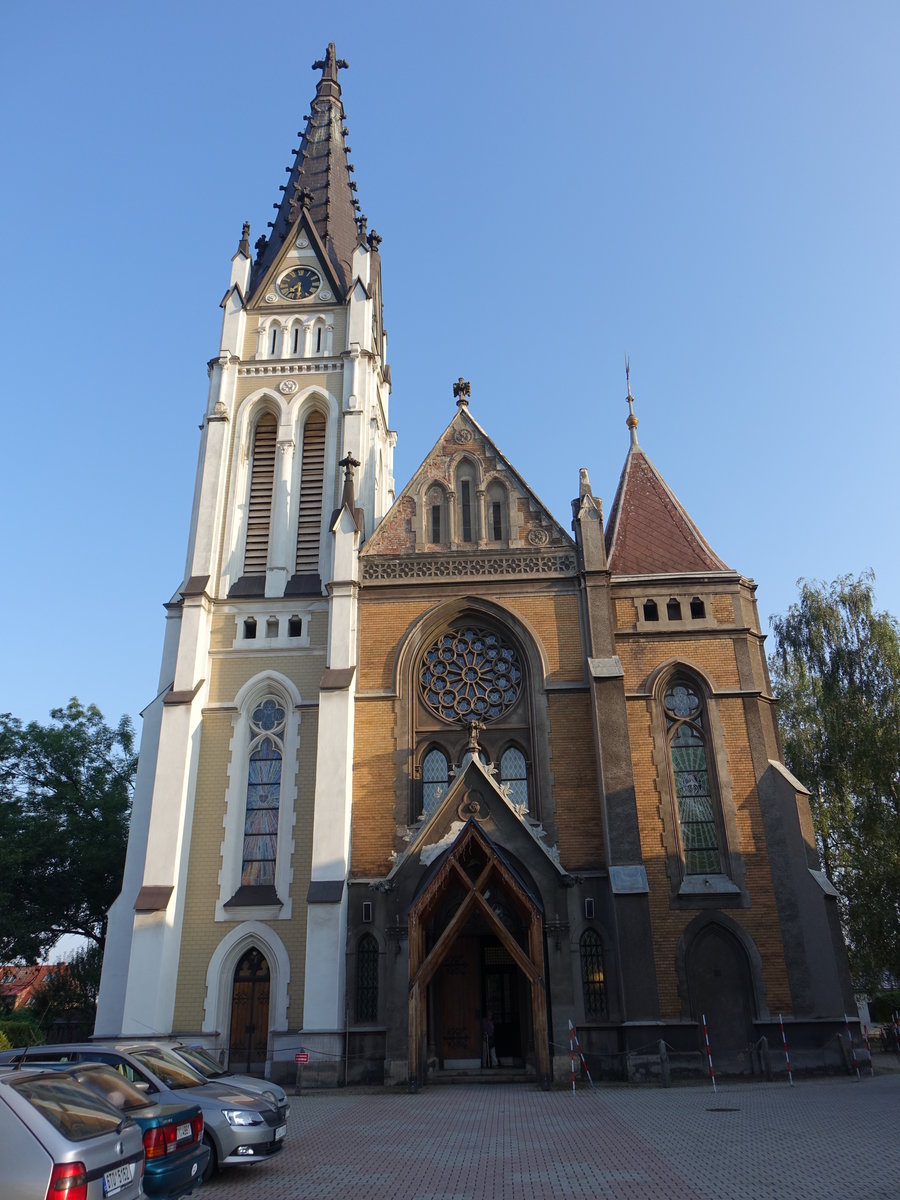 Cesky Tesin / Tschechisch Teschen, neugotische Herz Jesu Kirche, erbaut im 19. Jahrhundert (31.08.2019)