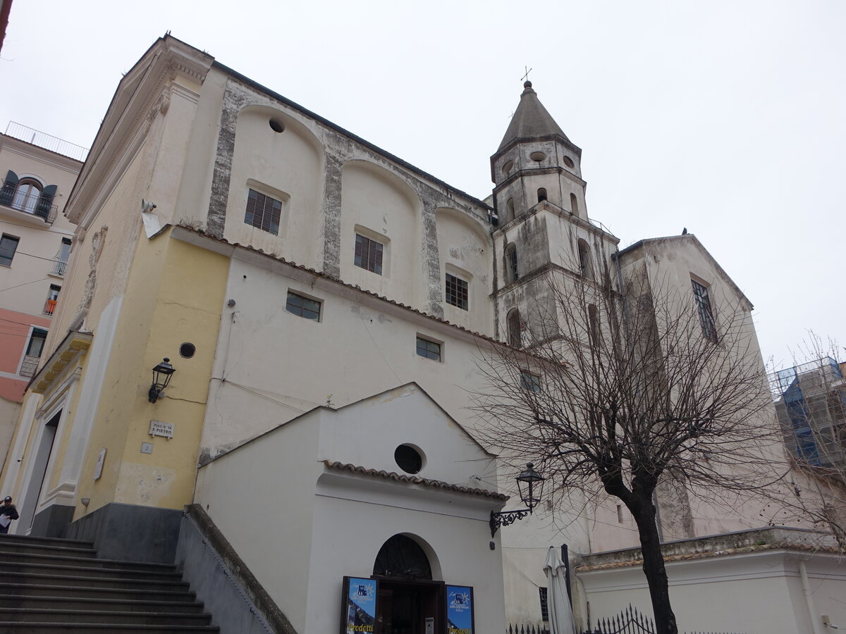 Cetara, barocke Pfarrkirche San Pietro Apostolo, erbaut im 18. Jahrhundert (25.02.2023)