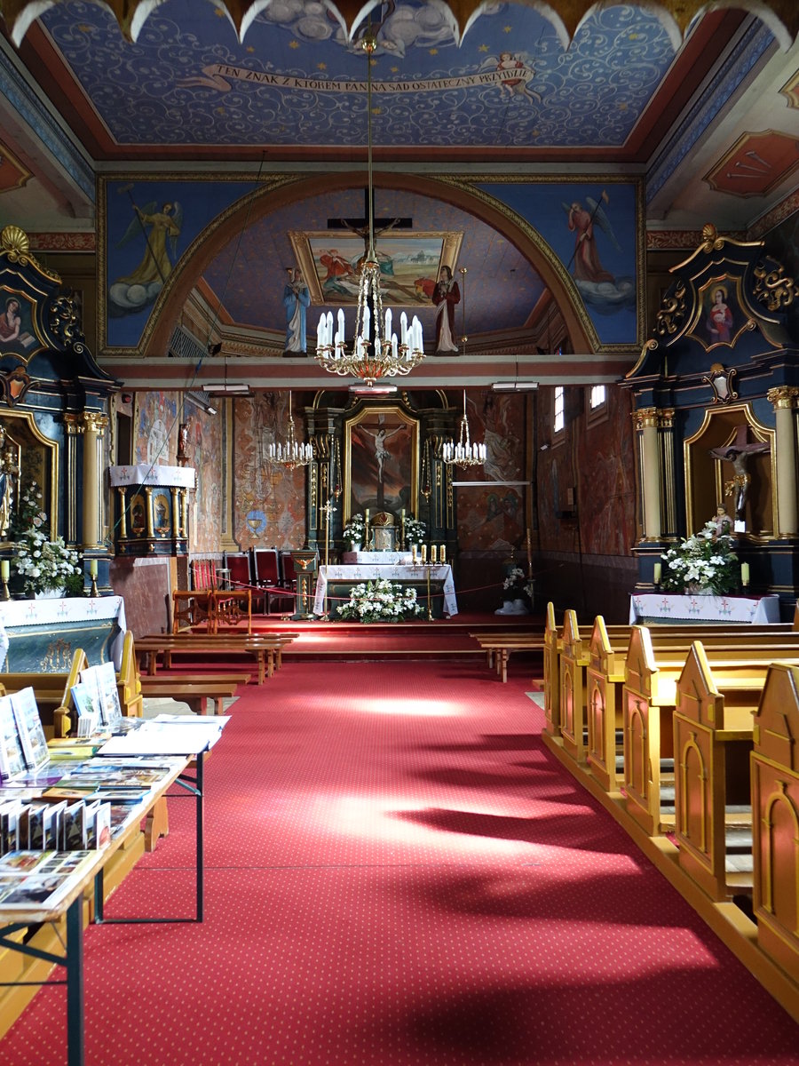 Chabowka, barocker Innenraum der Holzkirche Hl. Kreuz (02.09.2020)