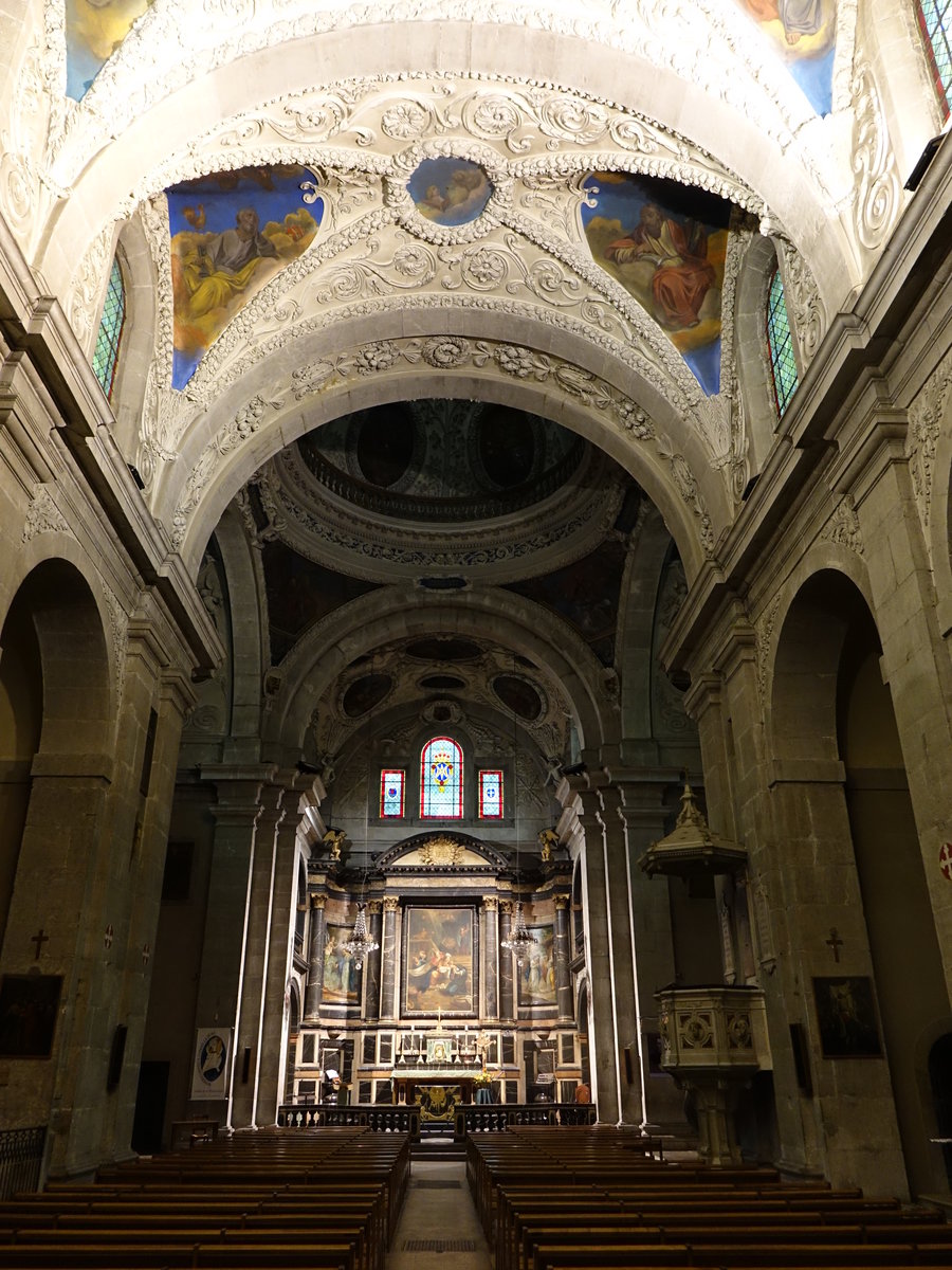 Chambery, Innenraum der Kirche Notre-Dame (17.09.2016)