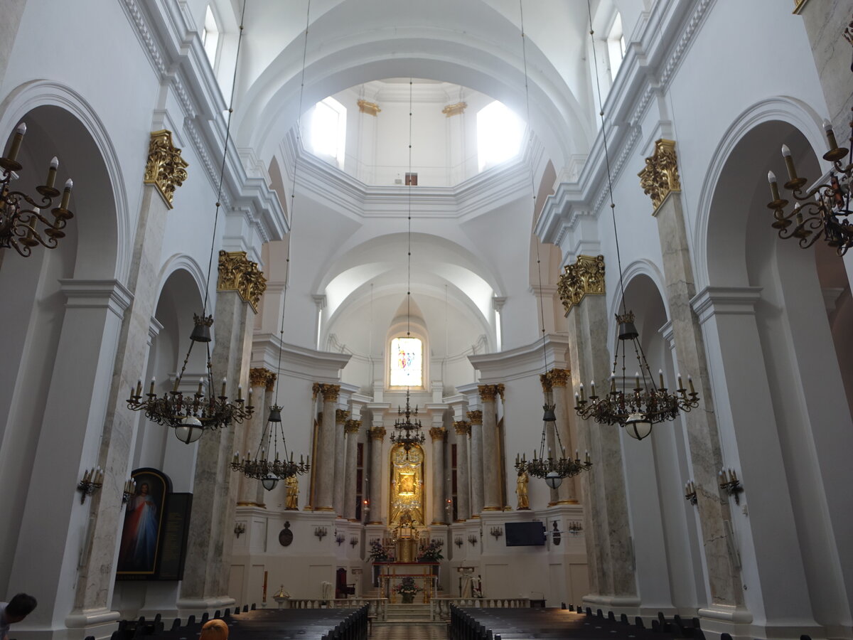 Chelm, barocker Innenraum der Kirche Maria Geburt auf dem Berg (16.06.2021)