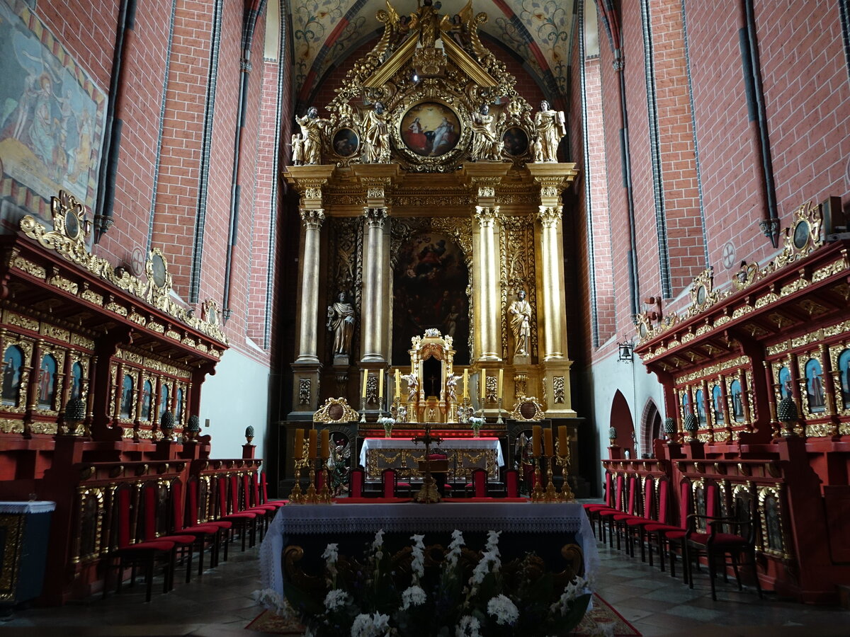 Chelmno / Kulm, Hochaltar aus dem 18. Jahrhundert in der St. Marien Kirche (06.08.2021)