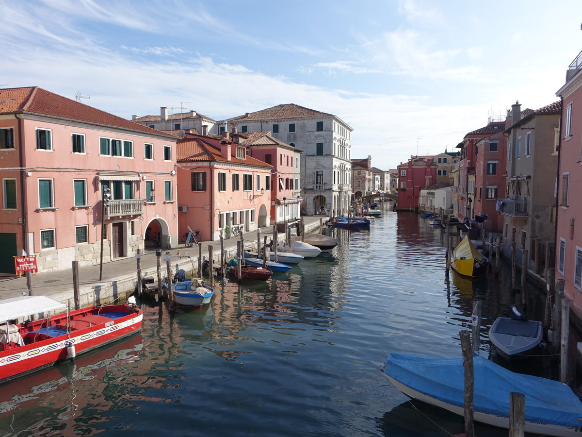 Chioggia, historische Gebude am Canale Vena (19.09.2019)