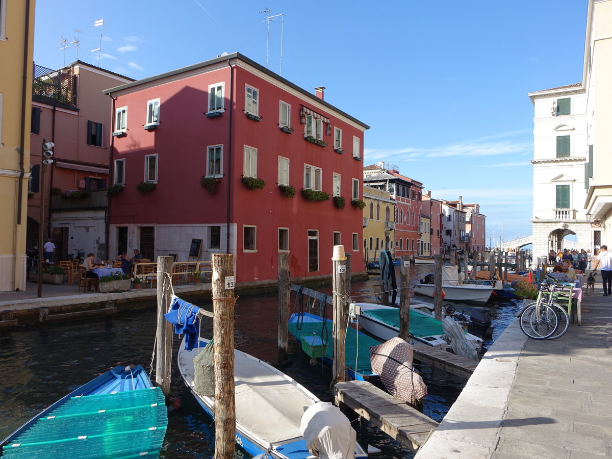 Chioggia, historische Gebude am Canale San Domenico (19.09.2019)