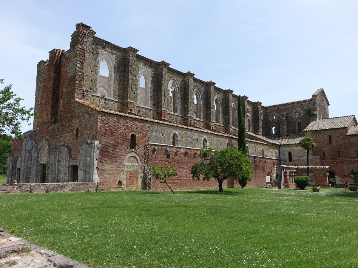 Chiusdino, Abbazia San Galgano, erbaut im 12. Jahrhundert (22.05.2022)