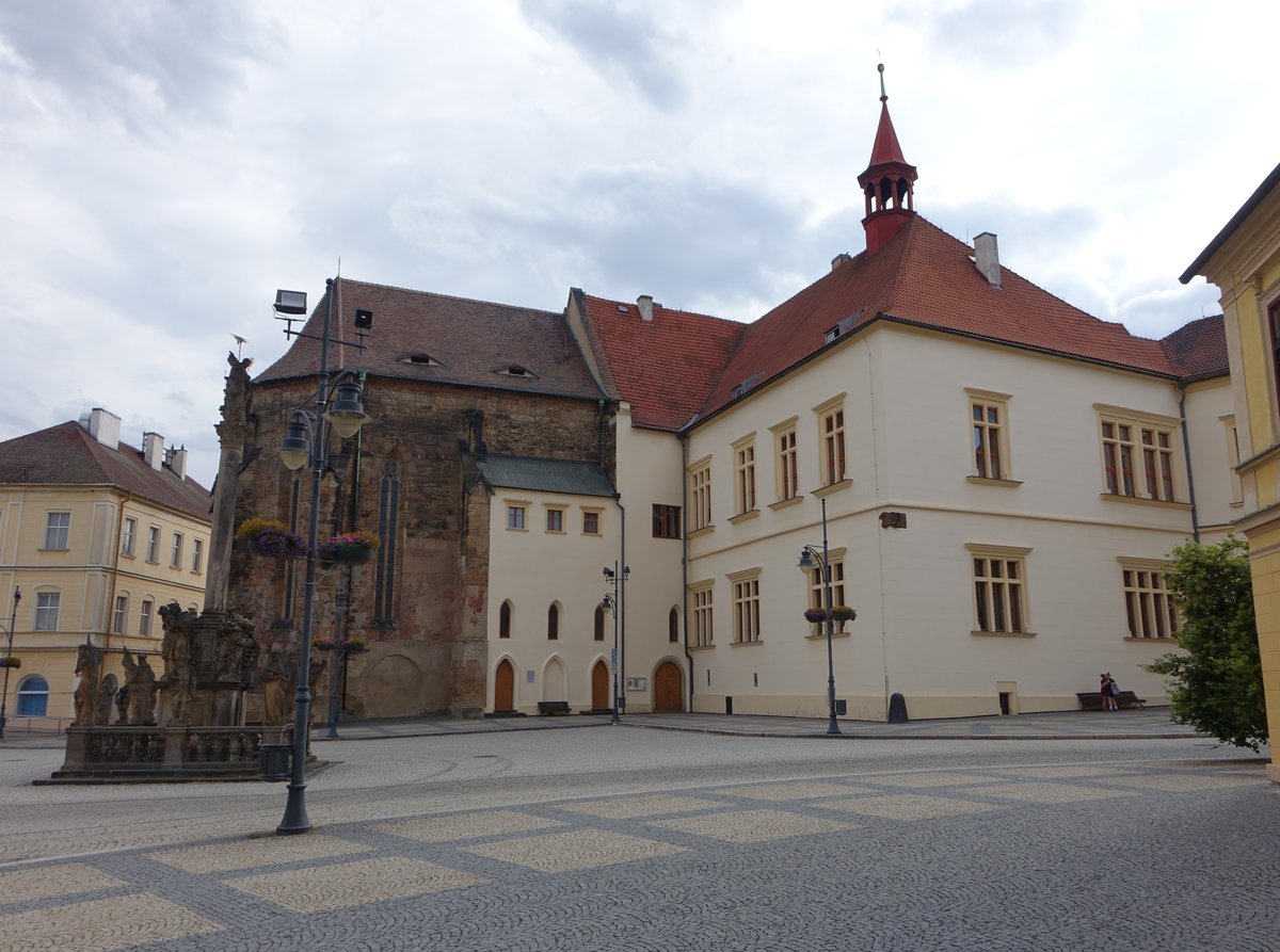Chomutov / Komotau, gotische St. Katharinenkirche, erbaut bis 1281 als Ordenskirche des Deutschen Ordens (06.07.2019)