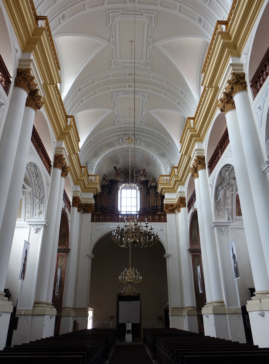 Chomutov / Komotau, Orgelempore in der Jesuitenkirche St. Ignatius (06.07.2019)