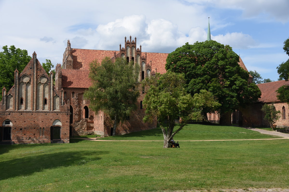 CHORIN (Landkreis Barnim), 20.06.2019, Kloster Chorin, eine ehemalige gotische Zisterzienserabtei; innerhalb der Klosteranlage