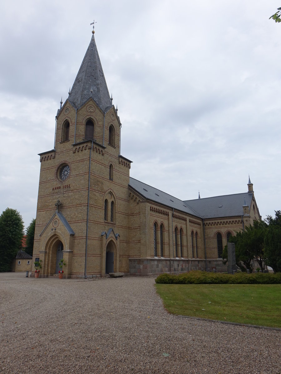 Christiansfeld, Ev. Tystrup Kirche, Kirche der Wiedervereinigung, erbaut bis 1863 (20.07.2019)