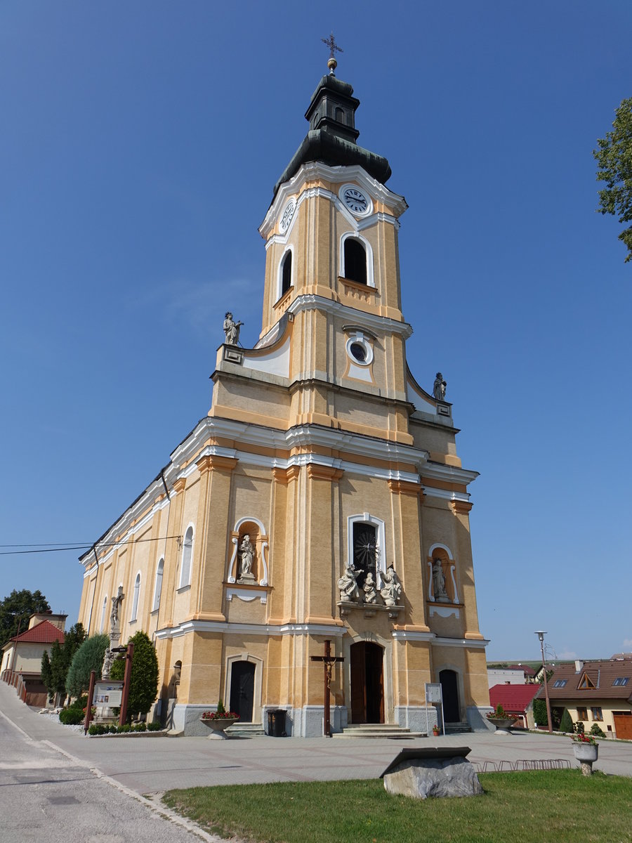 Chtelnica / Tellnitz, barocke Hl. Dreifaltigkeits Kirche, erbaut im 18. Jahrhundert (29.08.2019)