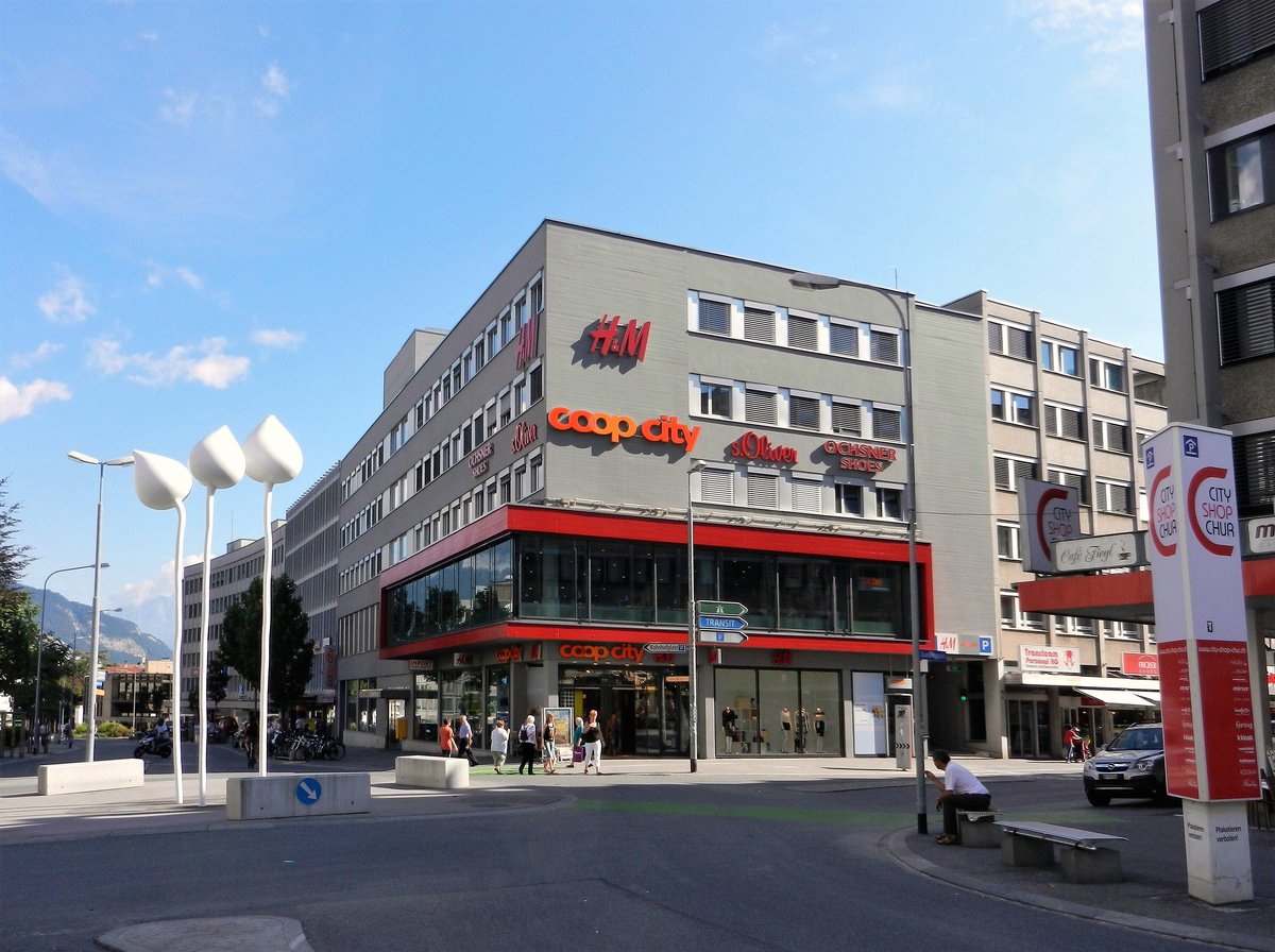 Chur, Einkaufscenter am Alexanderplatz an der Bahnhofstrasse - 10.08.2012