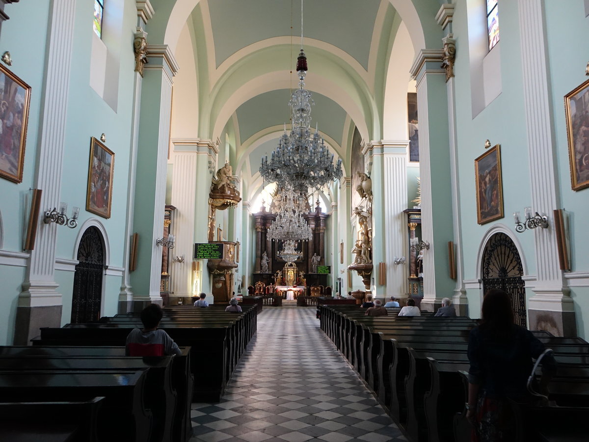 Cieszyn / Teschen, barocker Innenraum der St. Maria Magdalena Kirche (31.08.2019)