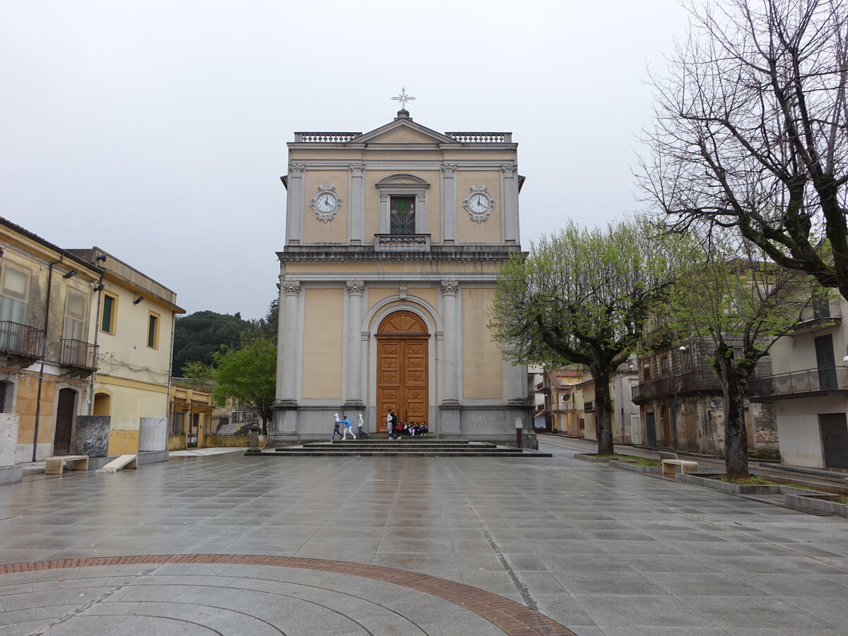 Cittanova, Pfarrkirche San Rocco an der Piazza St. Rocco, erbaut bis 1835 (10.04.2024)
