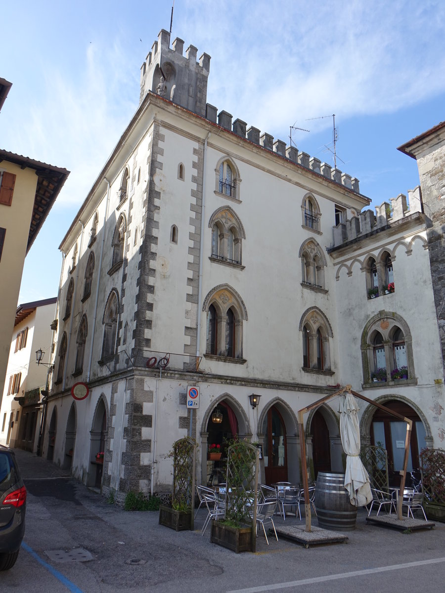 Cividale del Fruile, Palazzi di Borgo San Pietro, erbaut im 14. Jahrhundert (06.05.2017)