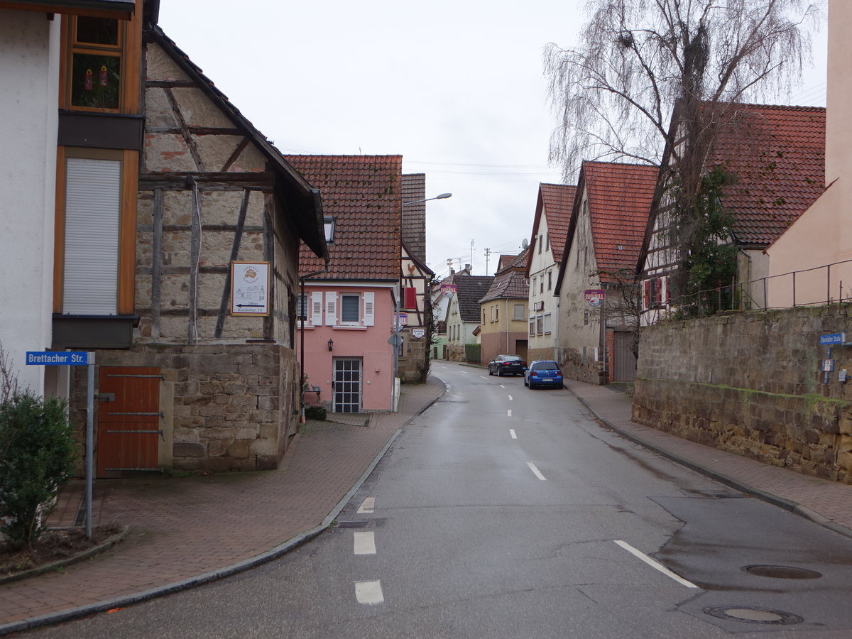 Cleversulzbach, Fachwerkhuser in der Eberstdter Strae (23.12.2018)