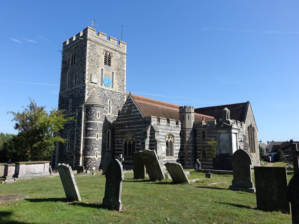 Cliffe, Pfarrkirche St. Helen, erbaut im 13. Jahrhundert (05.09.2023)