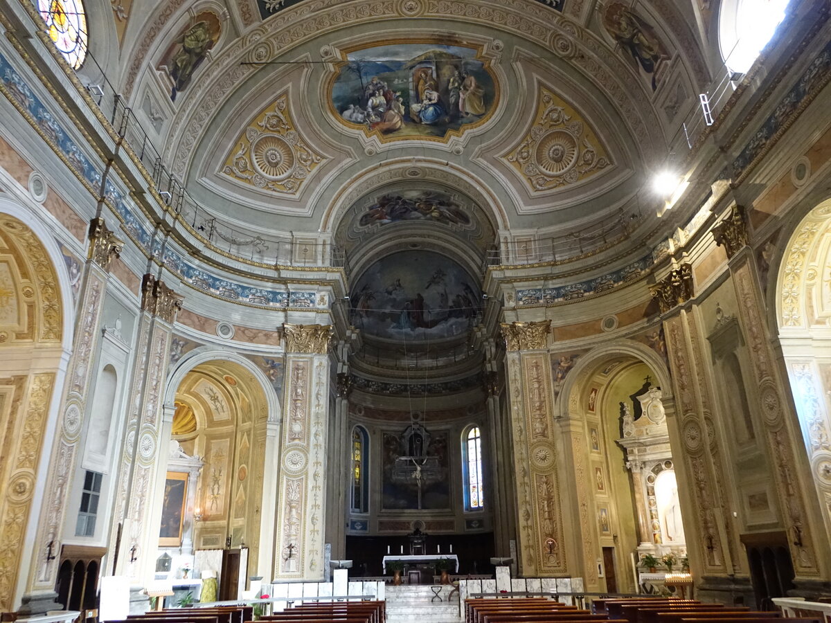 Cogoleto, Innenraum der Pfarrkirche St. Maria Maggiore (02.10.2021)