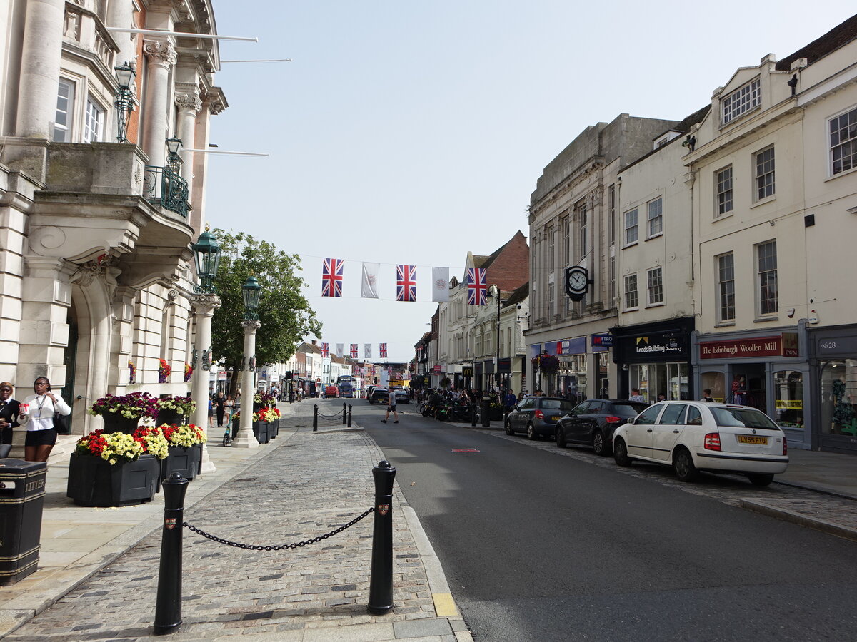 Colchester, Huser und Geschfte in der High Street (06.09.2023)