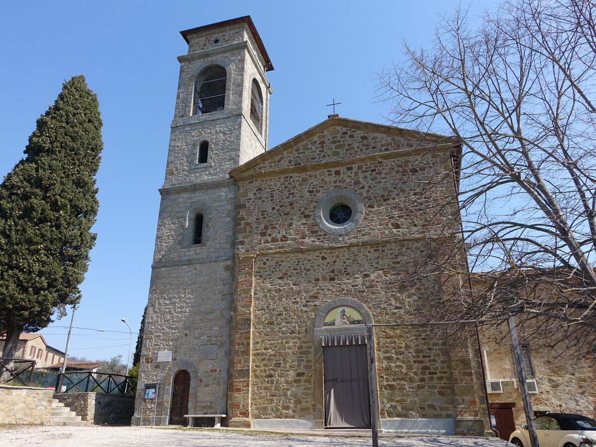 Colpiccione, Pfarrkirche San Silvestro an der Strada Provinciale 143 (26.03.2022)