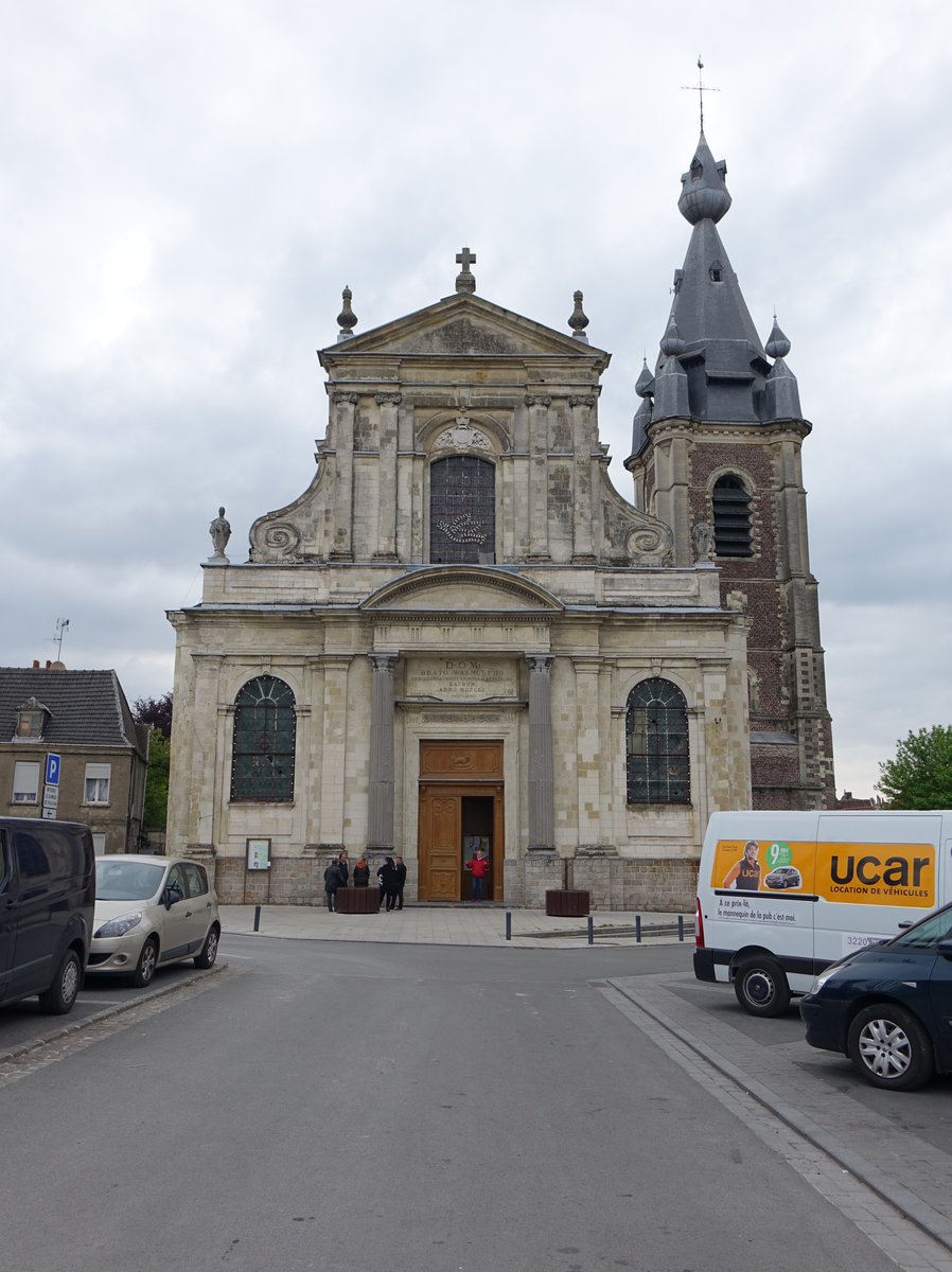 Cond-sur-l’Escaut, St. Wasnon Kirche, erbaut im 17. Jahrhundert (15.05.2016)