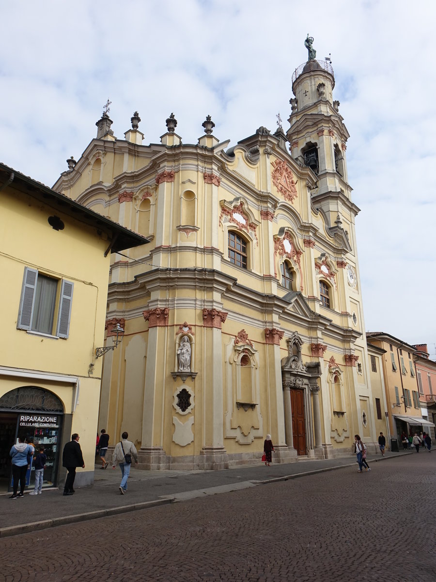 Crema, Pfarrkirche der Hl. Dreifaltigkeit, erbaut von 1737 bis 1740 durch Andrea Nono (30.09.2018)