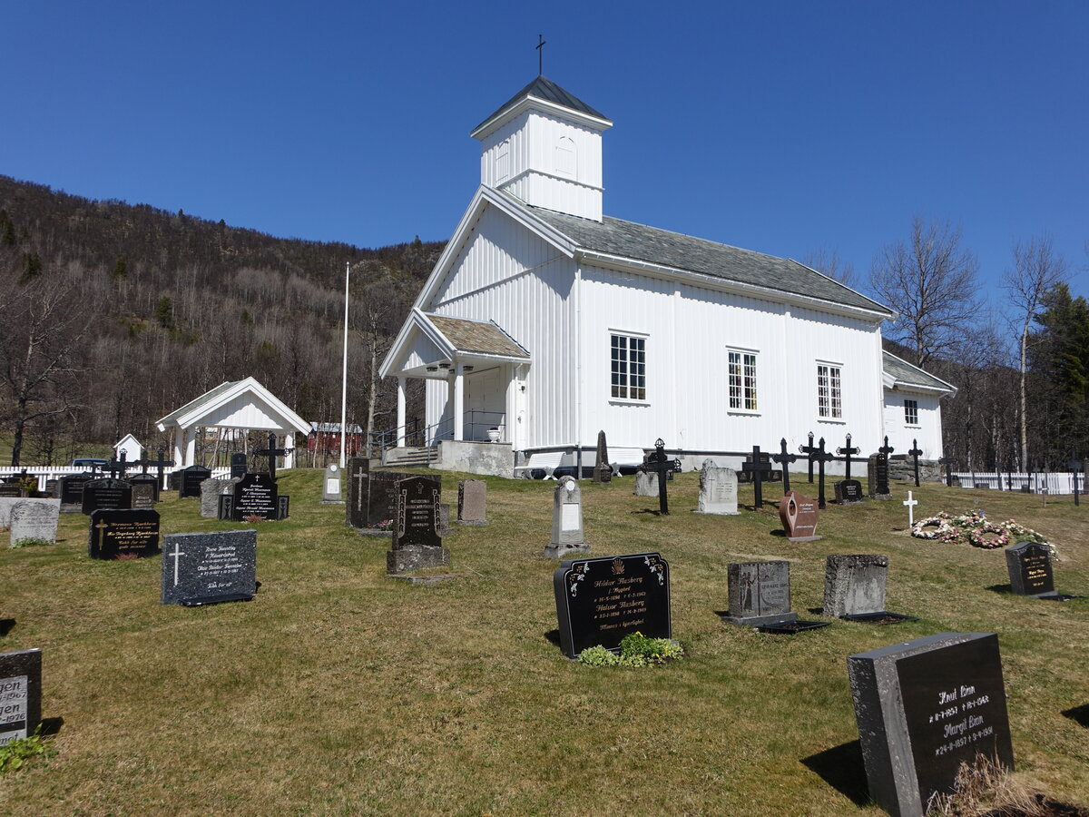 Dagali, evangelische Kirche, erbaut 1850 durch Ole S. Fjslien (30.05.2023)