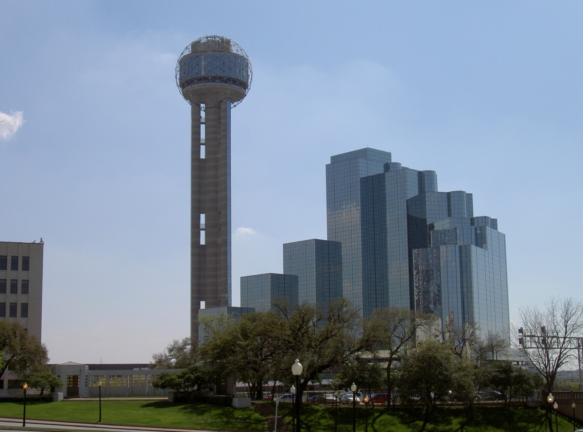 Dallas, Reunion Tower am Reunion Boulevard (16.03.2007)