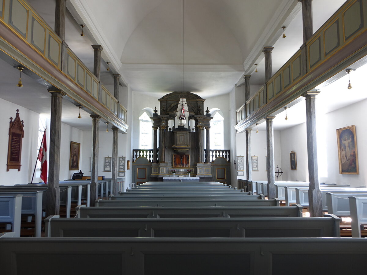 Damsholte, Innenraum der evangelischen Kirche (19.07.2021)