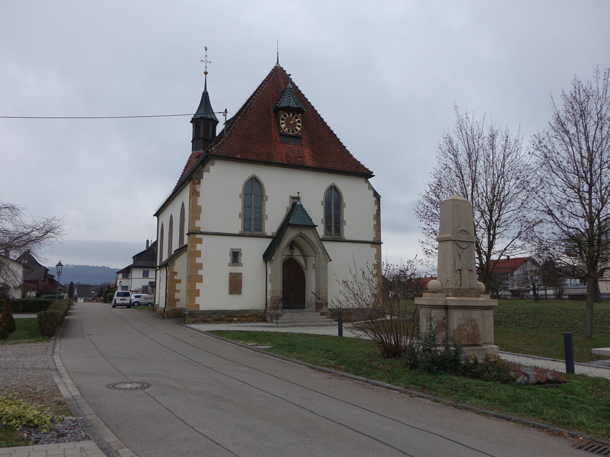 Dangstetten, kath. Pfarrkirche St. Anna, erbaut von 1900 bis 1901 (30.12.2018)