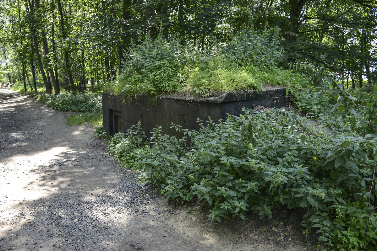 Danzig - Gdansk. Bunkeranlage auf Westerplatte. Seit 1920 hatte Polen von der Freien Stadt Danzig ein Gelnde zur Anlegung eines Munitionsdepots verlangt. Dieser Forderung gab der Vlkerbund mit Beschluss vom 14. Mrz 1924 statt. Aufnahme: 13. August 2019.