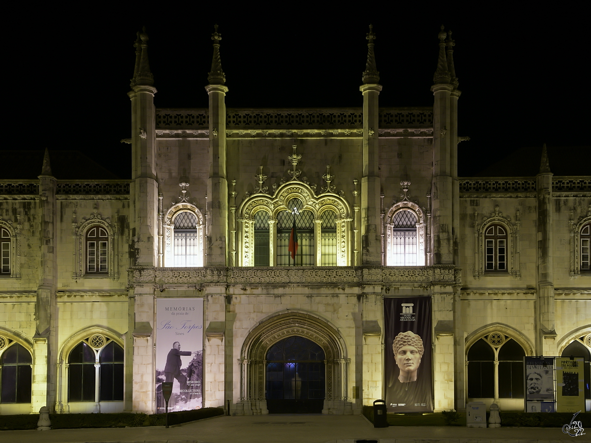 Das 1893 gegrndete portugiesische Nationalmuseum fr Archologie (Museu Nacional de Arqueologia) befindet sich im Hieronymus-Kloster. (Lissabon, Januar 2017)