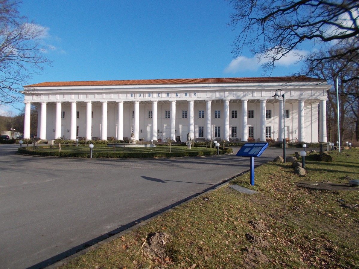 Das Badehaus Goor,am 22.Februar 2015,in Lauterbach/Rgen.