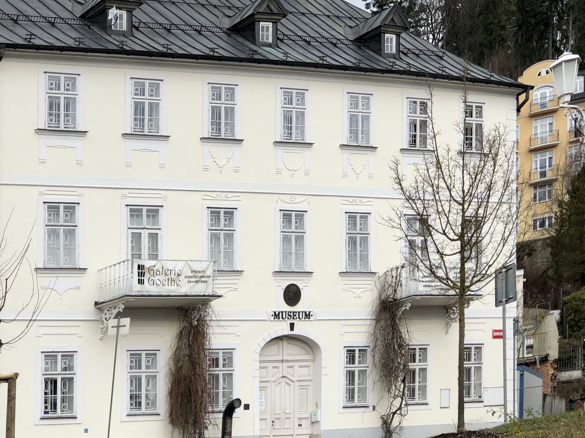 Das bei unserem Besuch geschlossene Goethe Museum in Marienbad am 27. Februar 2020. 
