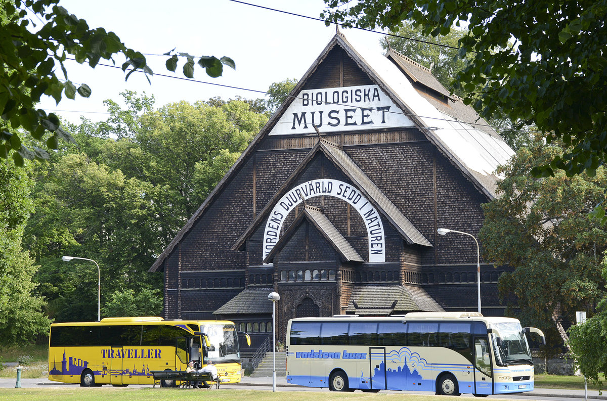 Das Biologische Museum (schwedisch: Biologiska Museet) auf der Halbinsel Djurgrden von Stockholm. Aufnahme: 25. Juli 2017.