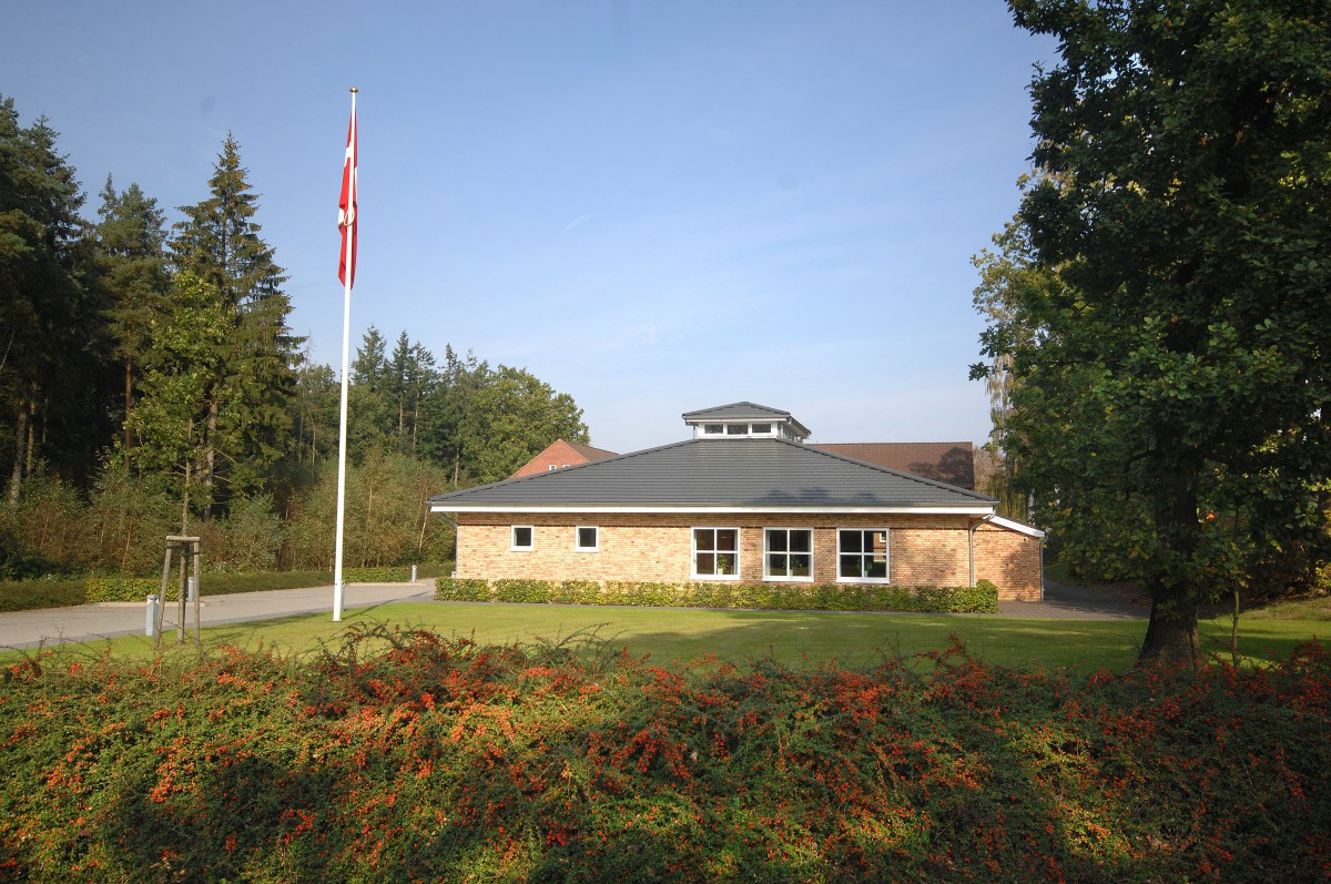 Das dnische Kulturhaus in Flensburg-Weiche. Aufnahme: September 2011.