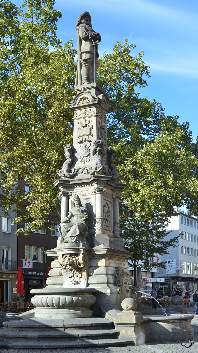 Das Denkmal fr Jan-von-Werth auf dem groen Altstadtplatz Alter Markt in Kln. (Oktober 2011)