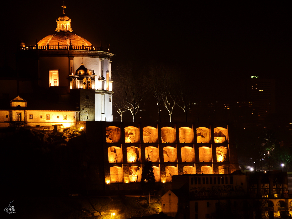 Das ehemalige Bergkloster Mosteiro da Serra do Pilar hat seinen Ursprung im 16. Jahrhundert. (Porto, Januar 2017)