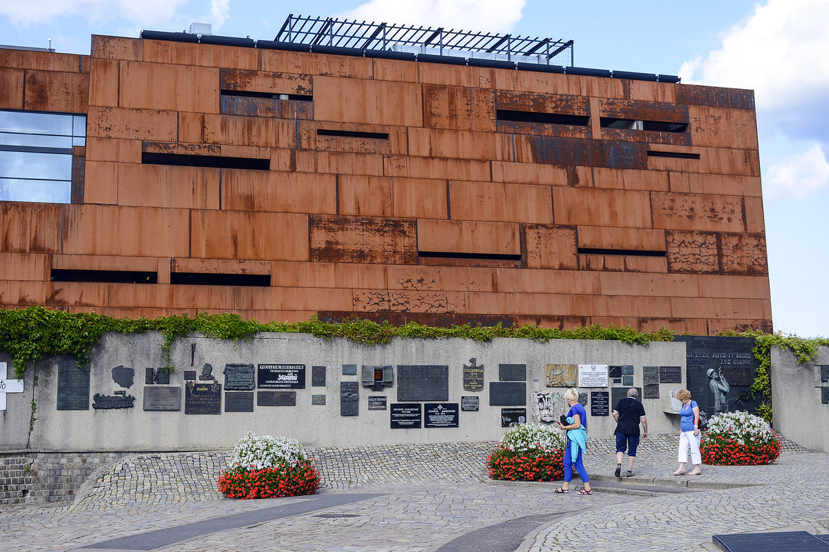 Das Europische Zentrum der Solidaritt (ECS) am ehemaligen Leninwerft in Danzig (Gdańsk).Aufnahme: 13. August 2019.