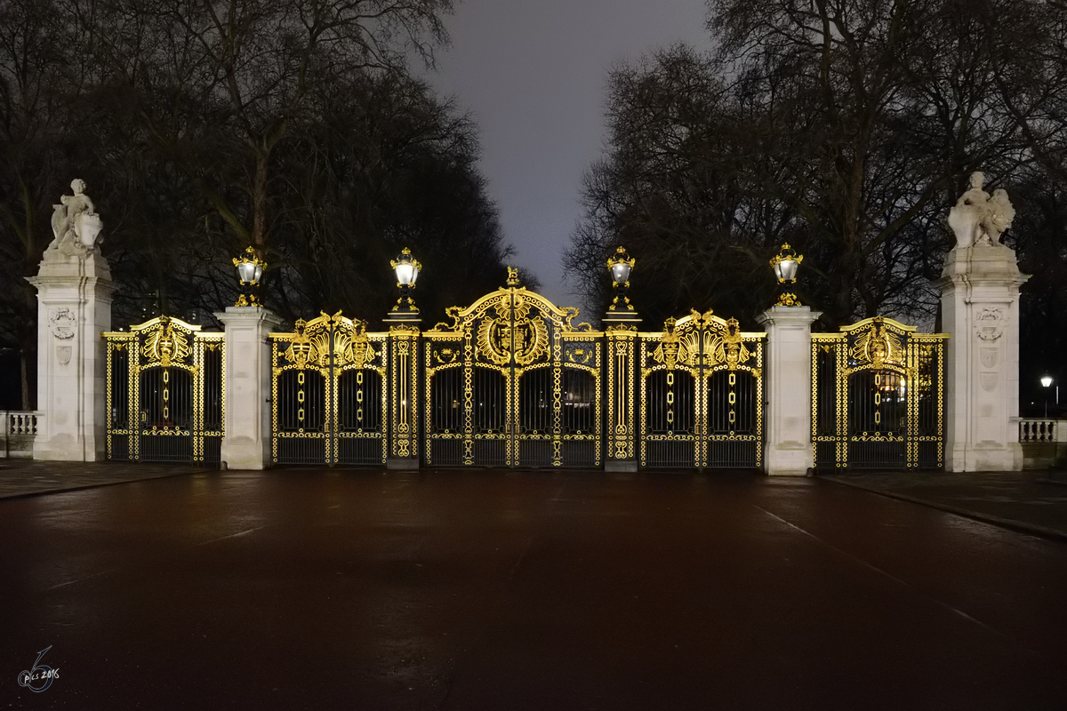 Das Goldene Tor am Buckingham-Palast in London. (Mrz 2013)