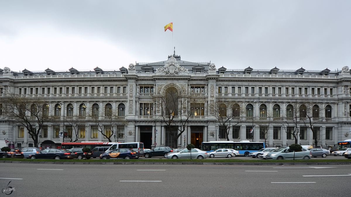 Das Hauptgebude der Bank von Spanien in Madrid. (Februar 2011)