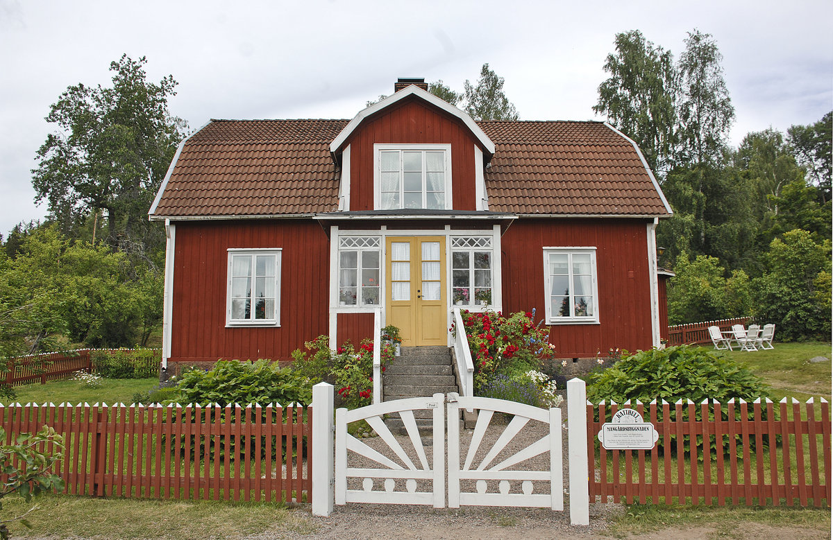 Das Haus, in dem die Verfilmungen von Michael aus Lnrneberga spielen. Das Haus liegt in Katthult in der nhe von der Stadt Vimmerby, in der die Schriftstellerin Astrid Lindgren geboren wurde. Aufnahme: 21. Juli 2017.