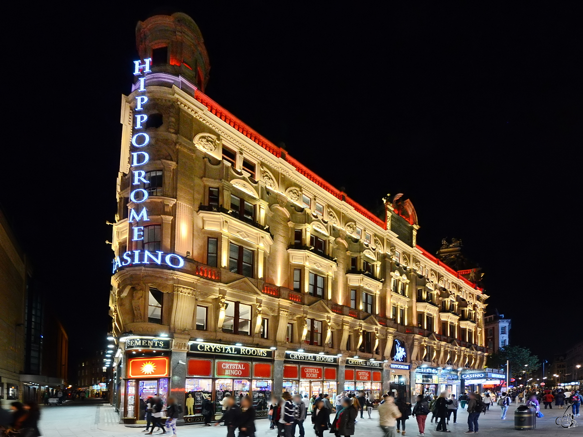 Das Hippodrome Casino wurde am 2012 vom damaligen Londoner Brgermeister Boris Johnson erffnet. (London, September 2013)